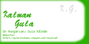 kalman gula business card